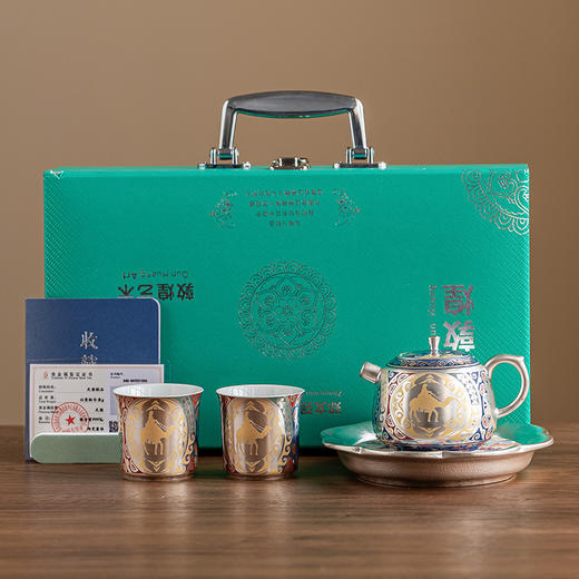 聚陶堂·非遗大师郑文强鎏银茶具系列 | 手工绘制，栩栩如生，纤毫毕现 商品图5