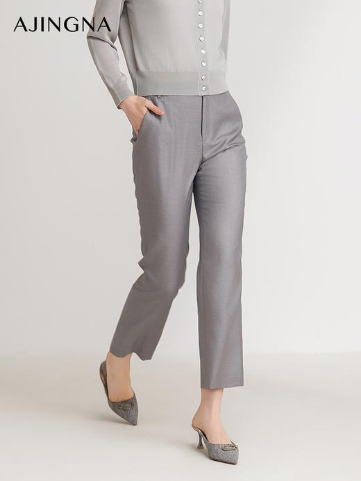 【商场同款】阿菁娜2025夏季新款经典利落自然小脚裤A30X110021 商品图3