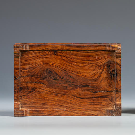 二十世纪 黄花梨高浮雕海水仙鹤纹首饰盒（一对） 商品图3