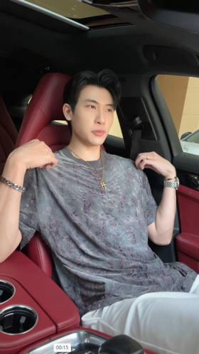 T2693夏季高级感新款国风竹叶绒面印花圆领短袖T恤情侣百搭套头上衣