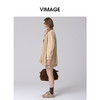 VIMAGE纬漫纪帅气立领时尚卡其色宽松中长款风衣外套2025春季新款V2304901 商品缩略图2