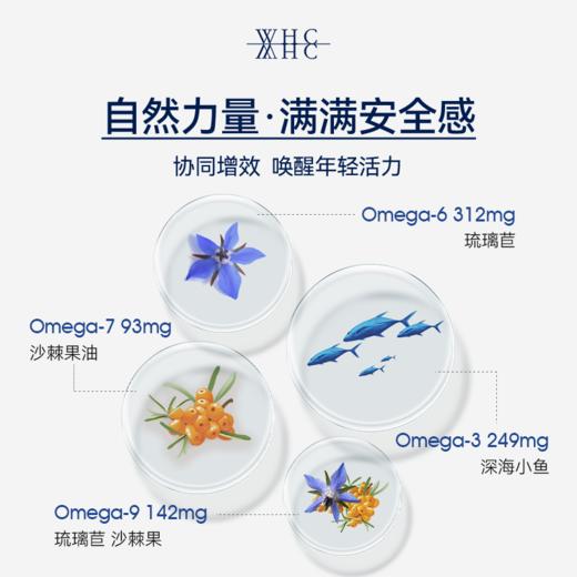 WHC白月光内调油深海鱼油女生Omega3护肤养发呵护经期小仙女60粒 商品图4
