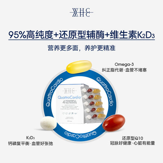 WHC蓝精灵95%鱼油辅酶Q10维生素KD营养包心脑骨骼成人中老年90粒 商品图2