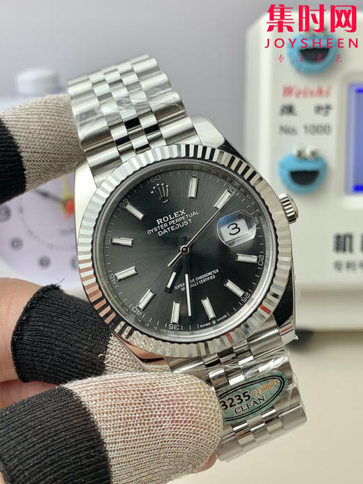 C厂劳力士日志型41mm 灰盘 水泥灰 3235机 五珠链 904L钢 男士腕表 商品图1