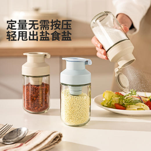 摩登主妇定量盐罐家用调味料分装收纳组合套装厨房密封防潮调料罐 商品图3