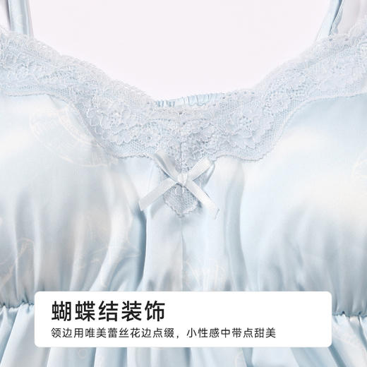 都市丽人好睡好眠女士丝质吊带套装薄冰雪丝印花无袖类LHH2F4 商品图8