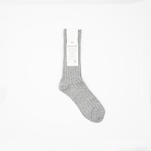 DECKA Cashmere Cotton Ribbed Socks日本制羊绒棉混纺男女中筒袜 商品图2
