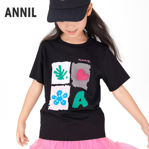 女童SORONA凉感圆领短袖针织衫夏季新款安奈儿童装EG521186 商品图2