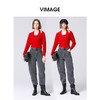 VIMAGE纬漫纪时修身显瘦设计感露背小性感针织衫秋冬新款V2201809 商品缩略图1