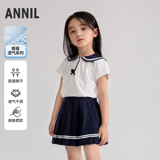 女童短袖针织套装夏季新款安奈儿童装实体店同款XG521721 商品图0