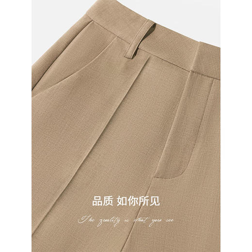COCOBELLA商务通勤挺括五分休闲裤高腰直筒西服短裤SO3047-2 商品图4