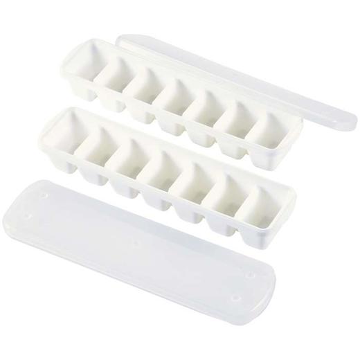 日本进口珍珠金属长型制冰盒7格（带盖）2个装 商品图0