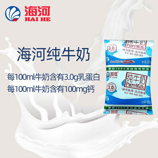 海河无菌枕纯牛奶220ml*16 商品图2