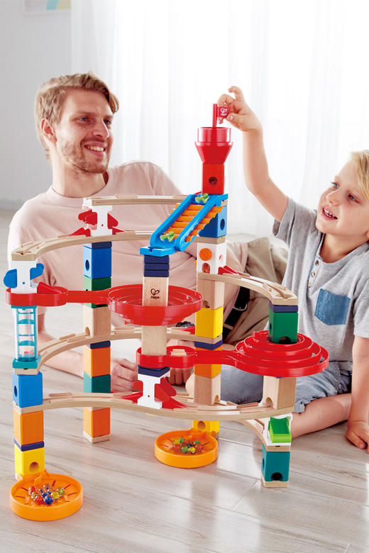 Hape滚珠玩具 steam夸得瑞拉滚珠架拼装积木6岁以上男女小孩儿童礼物 E6024夸得瑞拉变轨螺旋套 商品图0