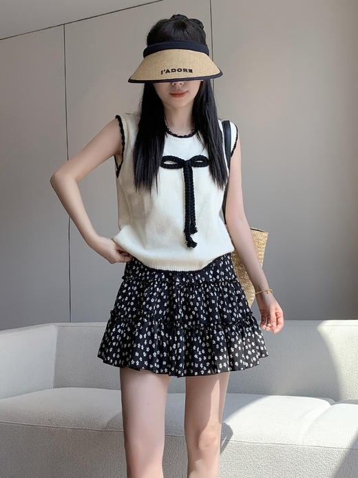 【韩系甜美碎花半身裙】夏季少女减龄芭蕾风 百搭花边A字蛋糕小短裙  商品图3