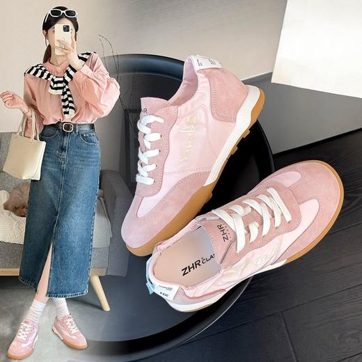 ZHR则则透气小白鞋女内增高百搭休闲运动鞋女德训鞋2024新款秋季 商品图2
