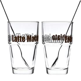 德国进口莱昂纳多拿铁4件套 2杯410毫升+2勺