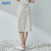 NUTS夏季新品时尚优雅修身开叉气质百搭半身裙女326062362B 商品缩略图3
