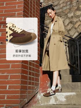 [牛角包]ZSAZSAZSU莎莎苏 2025春新款复古平底内增高阿甘鞋女鞋大头鞋德训鞋