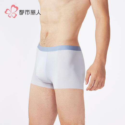 都市丽人简约基础锦纶平角提花冰丝平角裤FKHC03 商品图2