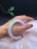 612444，55.4春带彩手镯，尺寸11.9-9mm。质地细腻柔润仙气十足一抹阳绿清新点缀 商品缩略图5