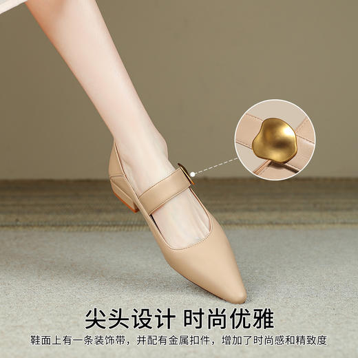 品质好货|Safiya/索菲娅2025法式优雅尖头低跟玛丽珍单鞋SFD1111724 商品图7