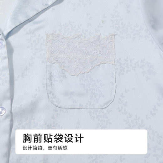 都市丽人好睡好眠女士丝质短袖套装薄冰雪丝提花短袖类LHH1D6 商品图7