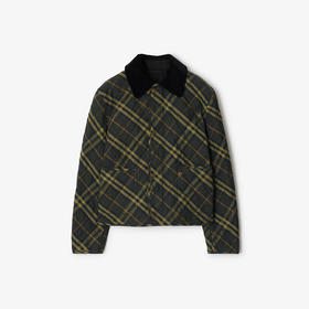 BURBERRY 巴宝莉 女士短款格纹绗缝谷仓夹克棉服 格子 8099632 C1479