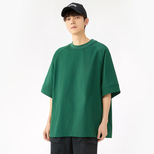 【超大码】【DSK】大依优型大码男装短袖T恤重磅圆领打底潮牌炸街纯色百搭时尚个性休闲体恤上衣胖子300斤 商品图1