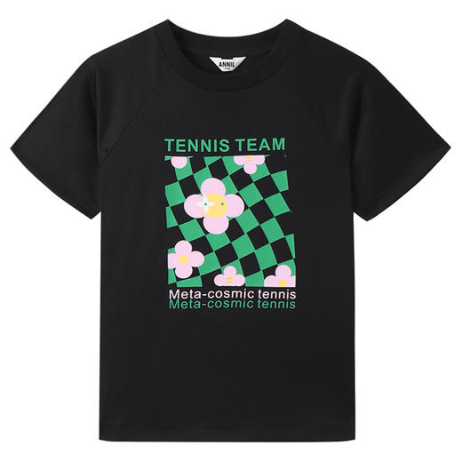 女童SORONA凉感圆领短袖针织衫夏季新款安奈儿童装EG521194 商品图11