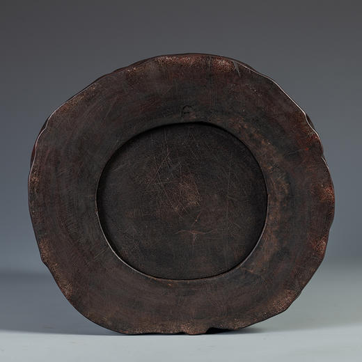 清中期 紫檀木雕玉兰花花口笔筒 商品图3