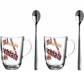 德国进口莱昂纳多拿铁4件套（马克杯） 2杯308毫升+2勺