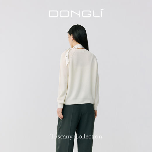 东黎 • 托斯卡纳系列—醒春 山羊绒春季女士圆领开衫 5031 商品图8