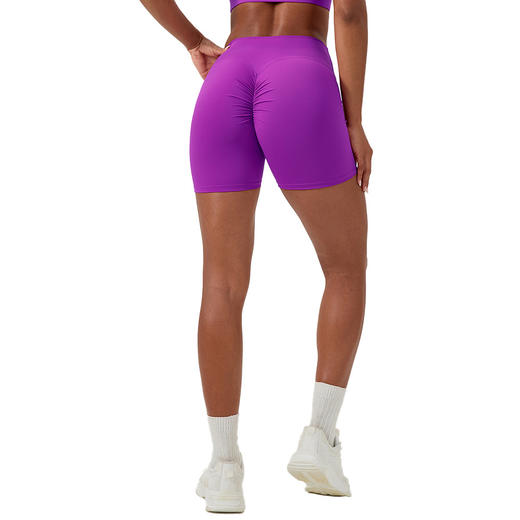 跃牌【欲动春风】系列 高腰性感蜜桃臀紧身运动短裤女弹力提臀瑜伽裤速52459 商品图4