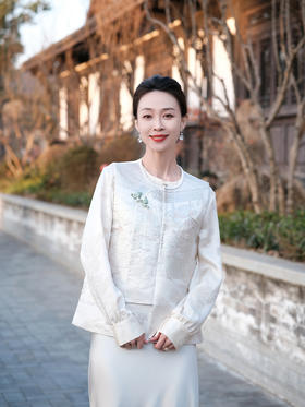 盛唐牡丹 | 西阵织限量偏襟马甲-浅蓝