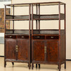 清 红木镶瘿木海棠围栏双层亮格柜（一对） 商品缩略图4