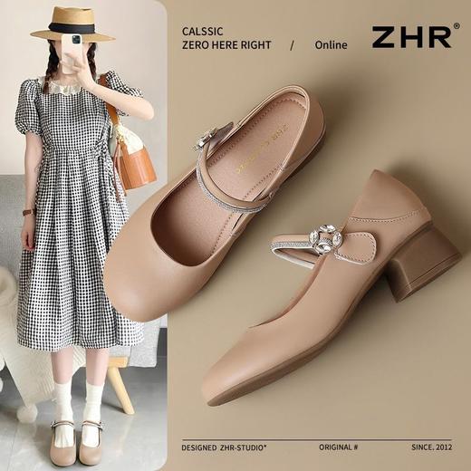 ZHR浅口单鞋女2025新款洋气水钻玛丽珍鞋爆款舒适小香风ins单鞋女 商品图2