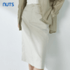 NUTS夏季新品时尚优雅修身开叉气质百搭半身裙女326062362B 商品缩略图2