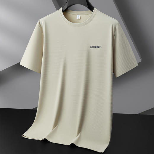 【冰丝】【DZP】大依优型大码短袖T恤夏季冰丝凉感圆领上衣宽松运动半袖体恤男士 商品图8