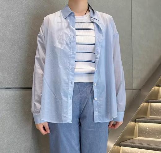 佐丹奴女装25年新款蔚蓝经典系列防晒长袖衬衫05345007 商品图4