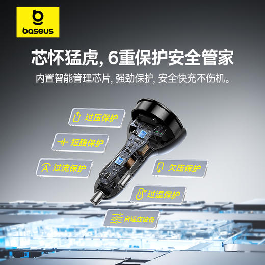 【十一专享】倍思 尊享 多路快充车载充电器C+C+U 152.5W 商品图4