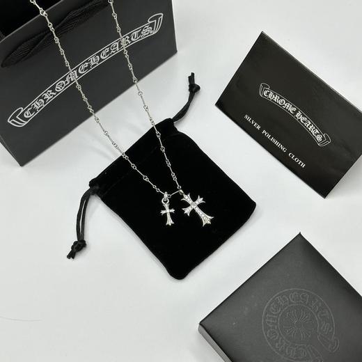 克罗心ChromeHearts定制版！BabyFat双十字架项链男女同款情侣系（XTY） 商品图0