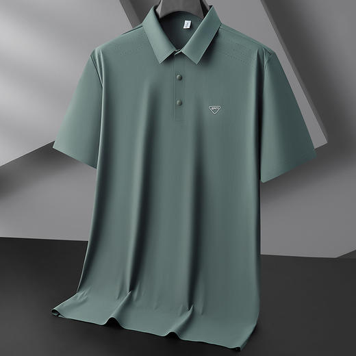 【冰丝】【DZP】大依优型大码短袖POLO衫运动翻领大码夏季商务冰丝弹力上衣休闲半袖体恤男士 商品图2