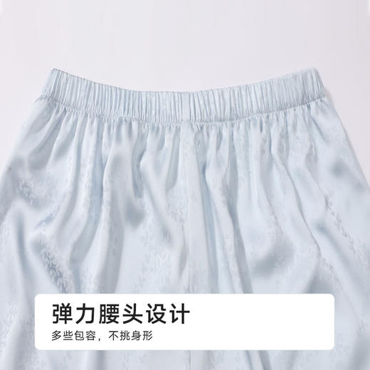 都市丽人好睡好眠女士丝质短袖套装薄冰雪丝提花短袖类LHH1D6 商品图8