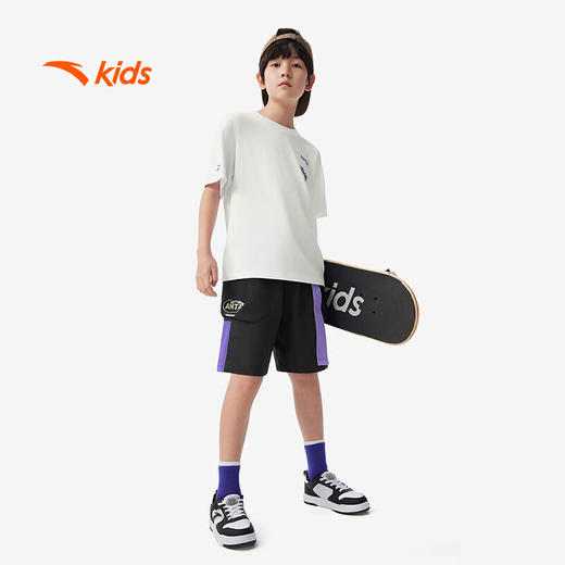 安踏儿童梭织五分裤男大童夏季速干潮流少年顽家梭织五分裤352528503 商品图3