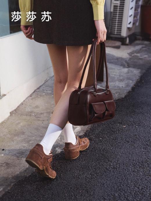 [松果]ZSAZSAZSU莎莎苏 2025春新款棕色复古运动阿甘鞋内增高休闲芭蕾德训鞋 商品图2