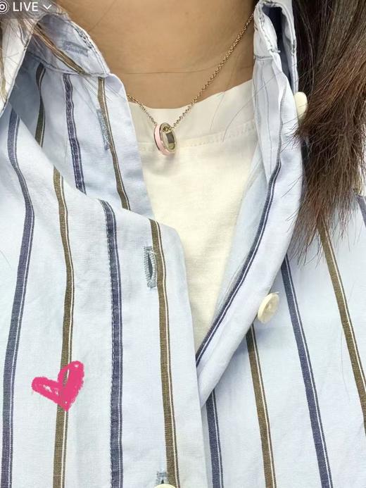 正品 新配色！！裸包装！  蔻驰粉色三环锁骨链项链吊坠锁骨链饰品  彩环项链 商品图3