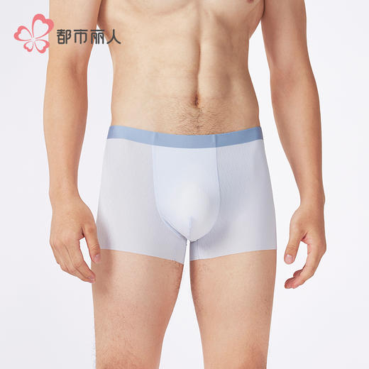 都市丽人简约基础锦纶平角提花冰丝平角裤FKHC03 商品图1