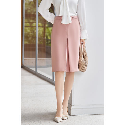 米思阳2026春季新款设计感a字廓形半身裙高腰显瘦小个子裙子5460 商品图1