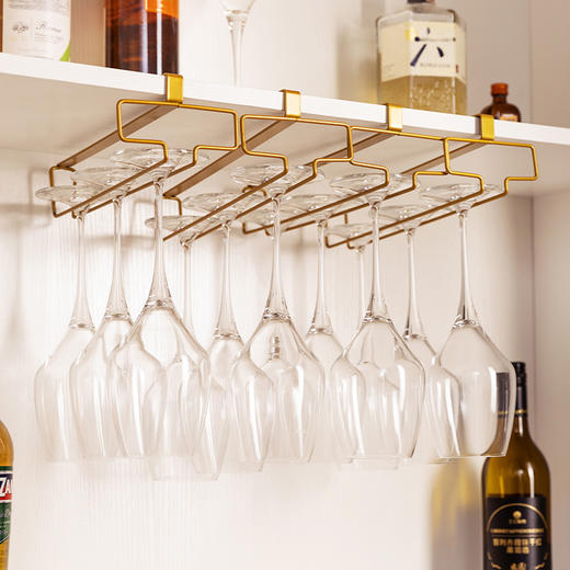 摩登主妇免打孔倒挂红酒杯架置物架2025新款高级感轻奢高脚杯架子 商品图4